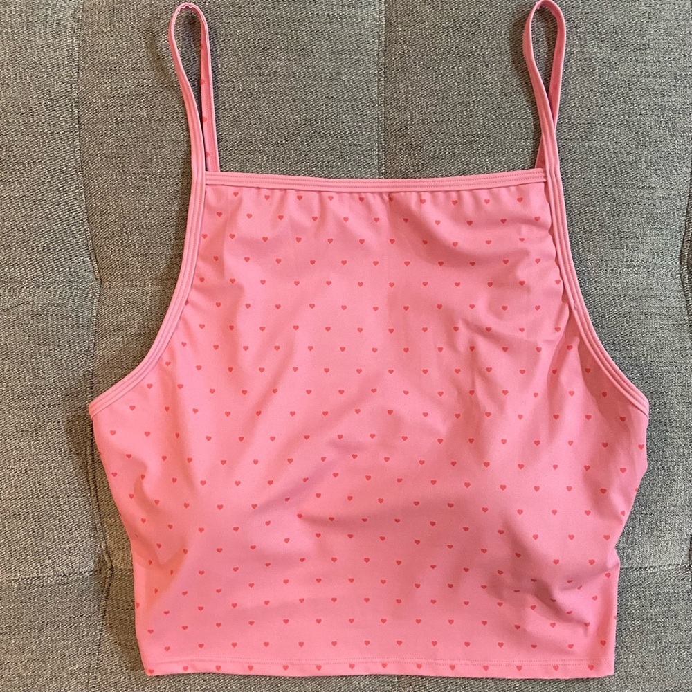 Kortni Jeane Squared Up Top - Pink Hearts